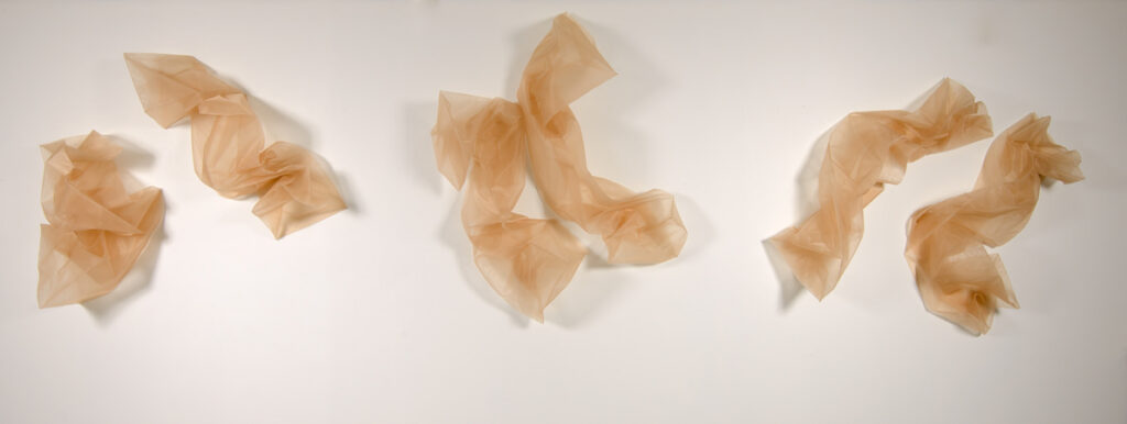 Image of the Gestures (Flesh) piece where it's hanging on the wall